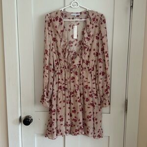 Baltic Born Doris Blush Floral Mini Dress